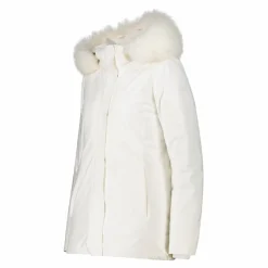 Softshelljacke für Damen mit Kapuze aus Kunstfell