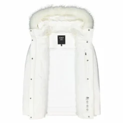 Softshelljacke für Damen mit Kapuze aus Kunstfell