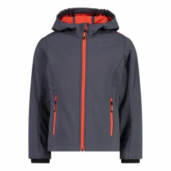 Softshell-Mädchenjacke mit Fix-Hood