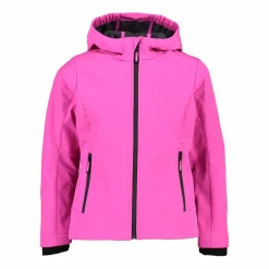 Softshell-Mädchenjacke mit Fix-Hood