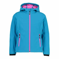 Softshell-Mädchenjacke mit Fix-Hood