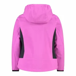 Softshell-Mädchenjacke mit Fix-Hood