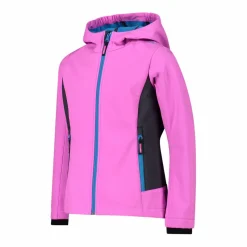 Softshell-Mädchenjacke mit Fix-Hood