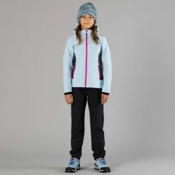 Softshell-Mädchenjacke mit Fix-Hood