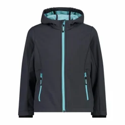 Softshell-Mädchenjacke mit Fix-Hood