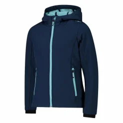 Softshell-Mädchenjacke mit Fix-Hood