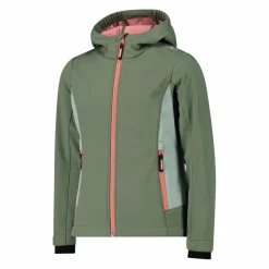 Softshell-Mädchenjacke mit Fix-Hood
