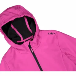 Softshell-Mädchenjacke mit Fix-Hood
