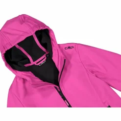 Softshell-Mädchenjacke mit Fix-Hood
