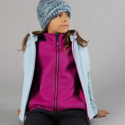 Softshell-Mädchenjacke mit Fix-Hood