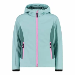 Softshell-Mädchenjacke mit Fix-Hood