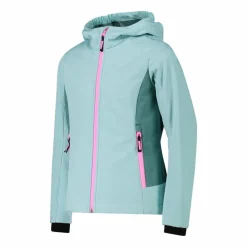 Softshell-Mädchenjacke mit Fix-Hood