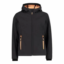 Softshell-Mädchenjacke mit Fix-Hood