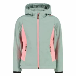 Softshell-Mädchenjacke mit Fix-Hood