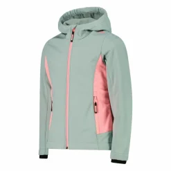 Softshell-Mädchenjacke mit Fix-Hood