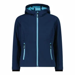 Softshell-Mädchenjacke mit Fix-Hood