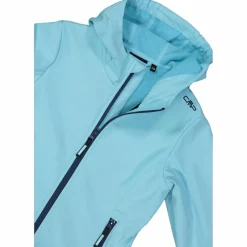 Softshell-Mädchenjacke mit Fix-Hood