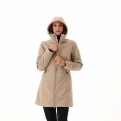 Softshell-Parka für Damen mit Kunstfell