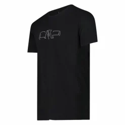 Stretch-Baumwoll-T-Shirt mit Logo