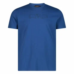 Stretch-Baumwoll-T-Shirt mit Logo