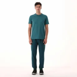 Stretch-Baumwoll-T-Shirt mit Logo