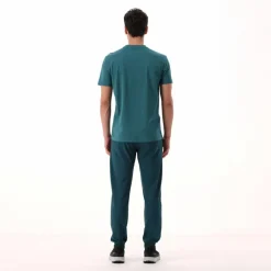 Stretch-Baumwoll-T-Shirt mit Logo