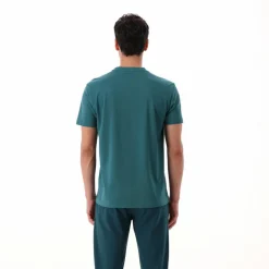 Stretch-Baumwoll-T-Shirt mit Logo