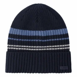 Strickmütze für Herren mit gestreifter Fleece-Innenseite