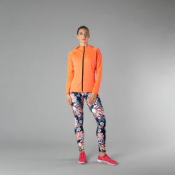 Sweatjacke mit durchgehendem Reißverschluss und Kapuze aus 4-Wege-Stretch