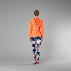 Sweatjacke mit durchgehendem Reißverschluss und Kapuze aus 4-Wege-Stretch