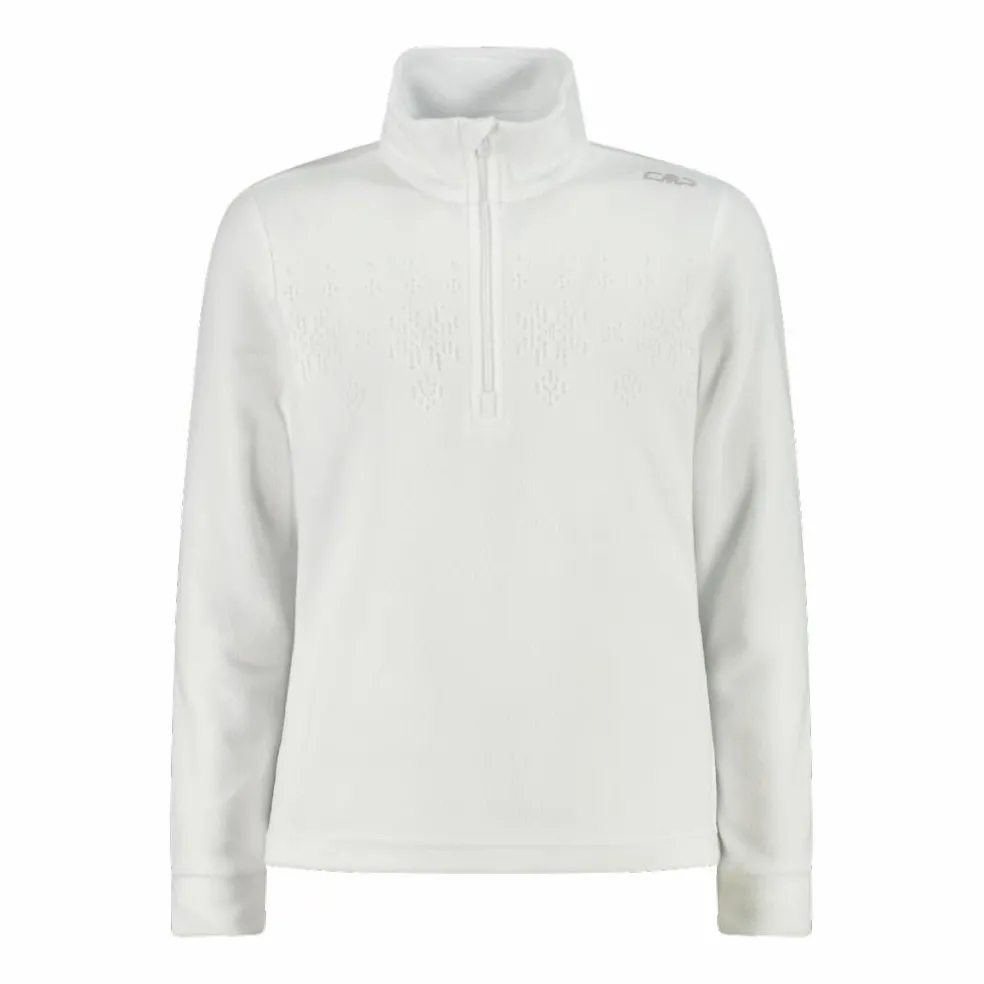 Sweatshirt mit halblangem Reißverschluss aus Arctic Fleece für Mädchen mit Schneeflocke