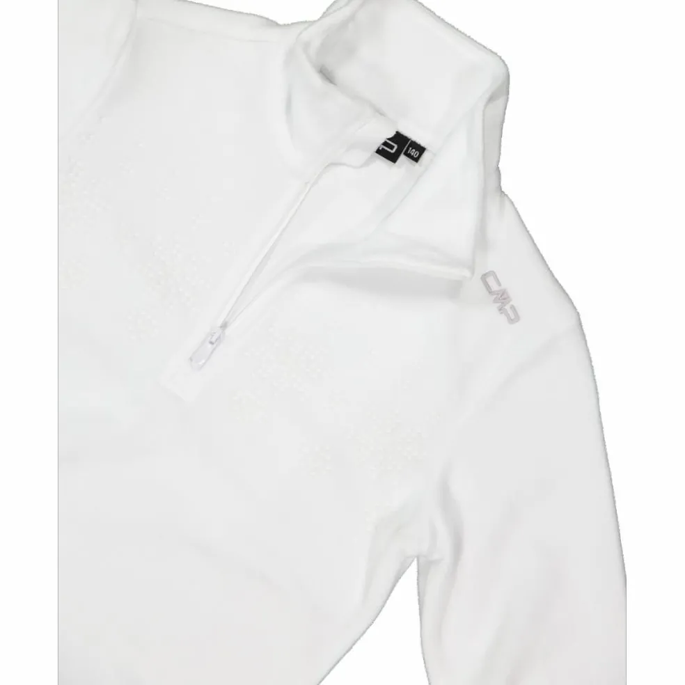 Sweatshirt mit halblangem Reißverschluss aus Arctic Fleece für Mädchen mit Schneeflocke