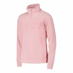 Sweatshirt mit halblangem Reißverschluss aus Arctic Fleece für Mädchen mit Schneeflocke