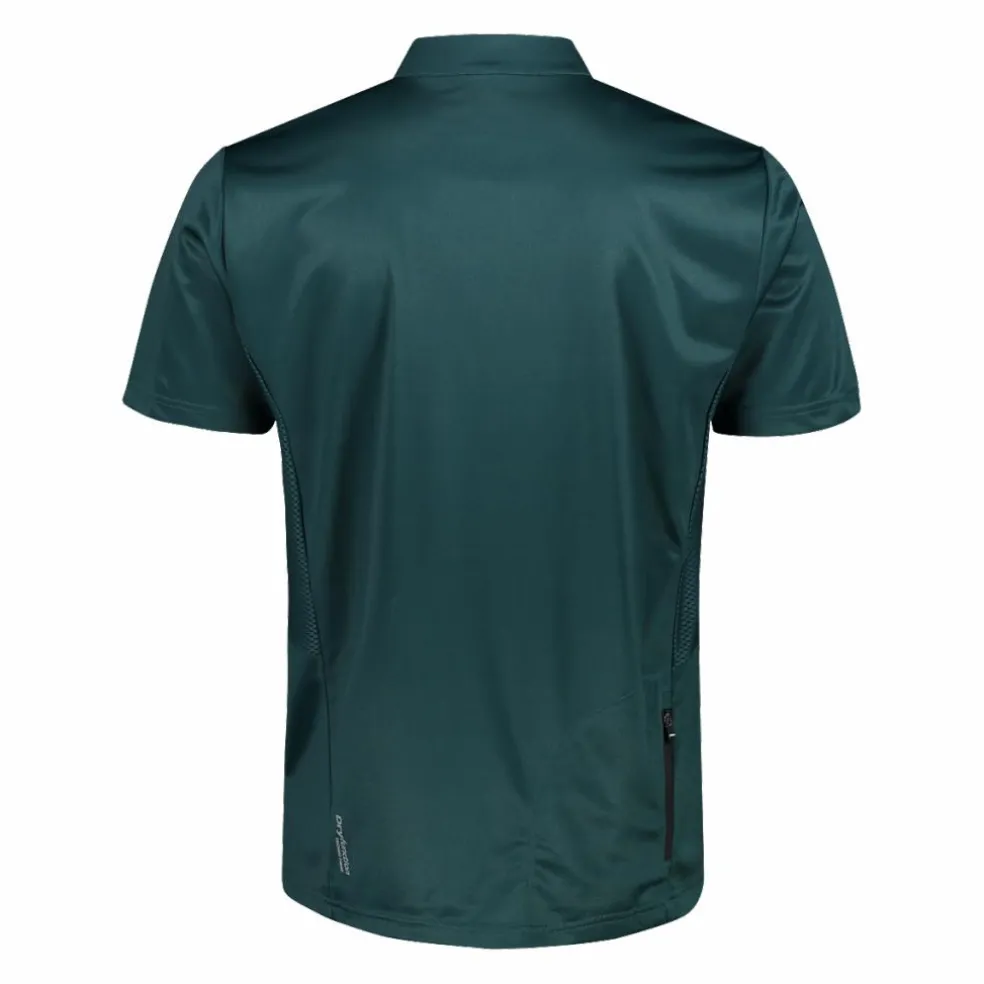Technisches Radsport-T-Shirt für Herren mit kurzem Reißverschluss und Brusttasche