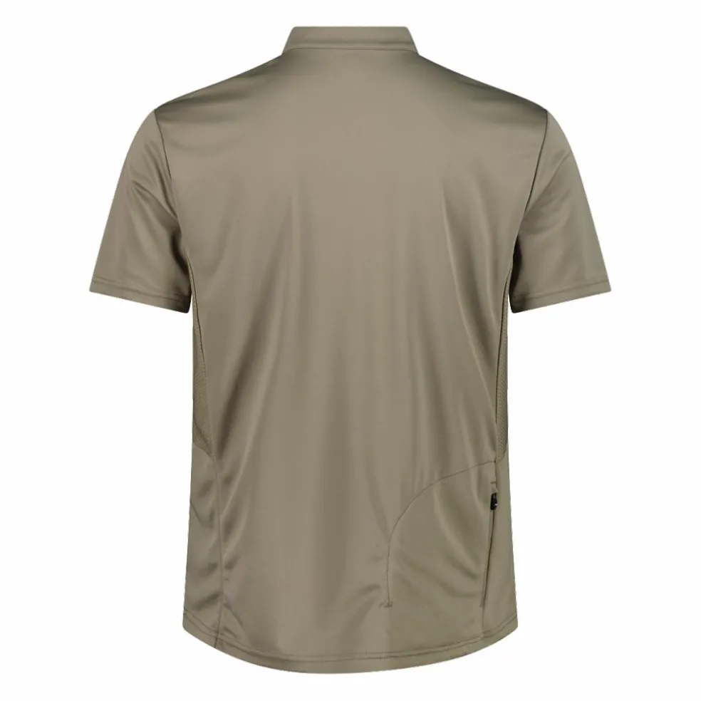 Technisches Radsport-T-Shirt für Herren mit kurzem Reißverschluss und Brusttasche