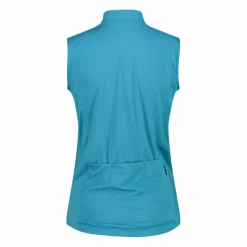 Technisches ärmelloses Radsport-T-Shirt mit kurzem Reißverschluss für Damen