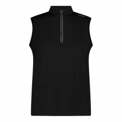 Technisches ärmelloses Radsport-T-Shirt mit kurzem Reißverschluss für Damen