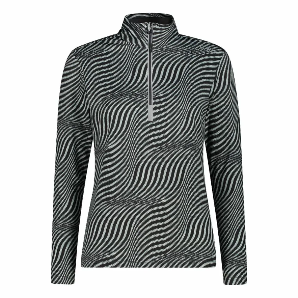 Unlimitech – Bedruckte Half-Zip-Fleeceshirt aus Softech Damen