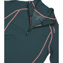 Unlimitech – Thermoshirt mit langen Ärmeln für Damen aus Merino mit halblangem Reißverschluss