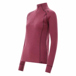 Unlimitech – Thermoshirt mit langen Ärmeln für Damen aus Merino mit halblangem Reißverschluss