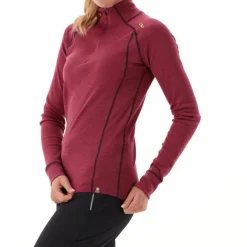 Unlimitech – Thermoshirt mit langen Ärmeln für Damen aus Merino mit halblangem Reißverschluss