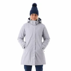 Wasserdichter Damen-Parka aus Ripstopgewebe mit abnehmbarer Kapuze