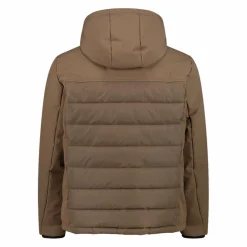 Wattierte Herrenjacke mit abnehmbarer Kapuze