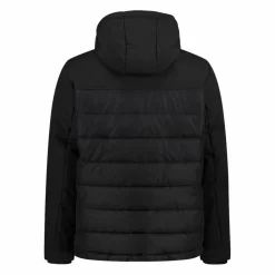 Wattierte Herrenjacke mit abnehmbarer Kapuze