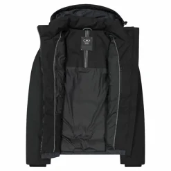 Wattierte Herrenjacke mit abnehmbarer Kapuze