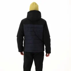 Wattierte Herrenjacke mit abnehmbarer Kapuze