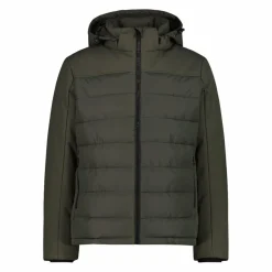 Wattierte Herrenjacke mit abnehmbarer Kapuze