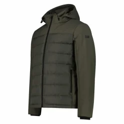 Wattierte Herrenjacke mit abnehmbarer Kapuze