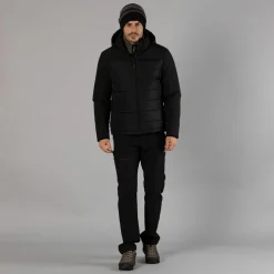 Wattierte Herrenjacke mit abnehmbarer Kapuze