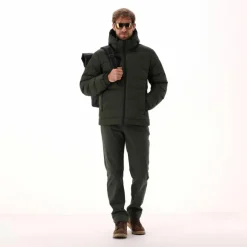 Wattierte Herrenjacke mit regulierbarer Kapuze